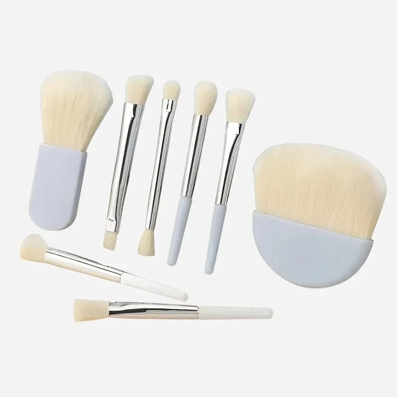 Juego de Mini brochas de maquillaje, 6 uds. Con caja, base en polvo cosmética portátil, colorete, mezcla, corrector, herramienta de maquillaje