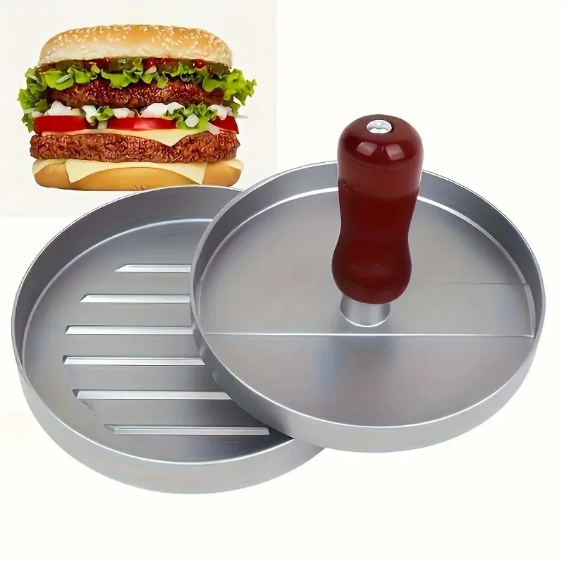 1PC Nepřilnavý lis na burgery Kovová forma na hamburgery na výrobu hovězího sýra Vegetariánský burger vhodný pro grilování na grilu — image 3