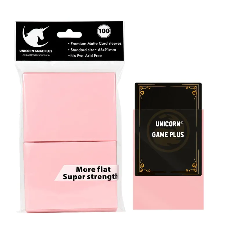 100pcs 2.5 "x3.5" 프리미엄 트레이딩 카드 슬리브 66x91mm MTG Magic Gathering Lorcana 게임 카드 용 표준 크기 보드 게임 카드
