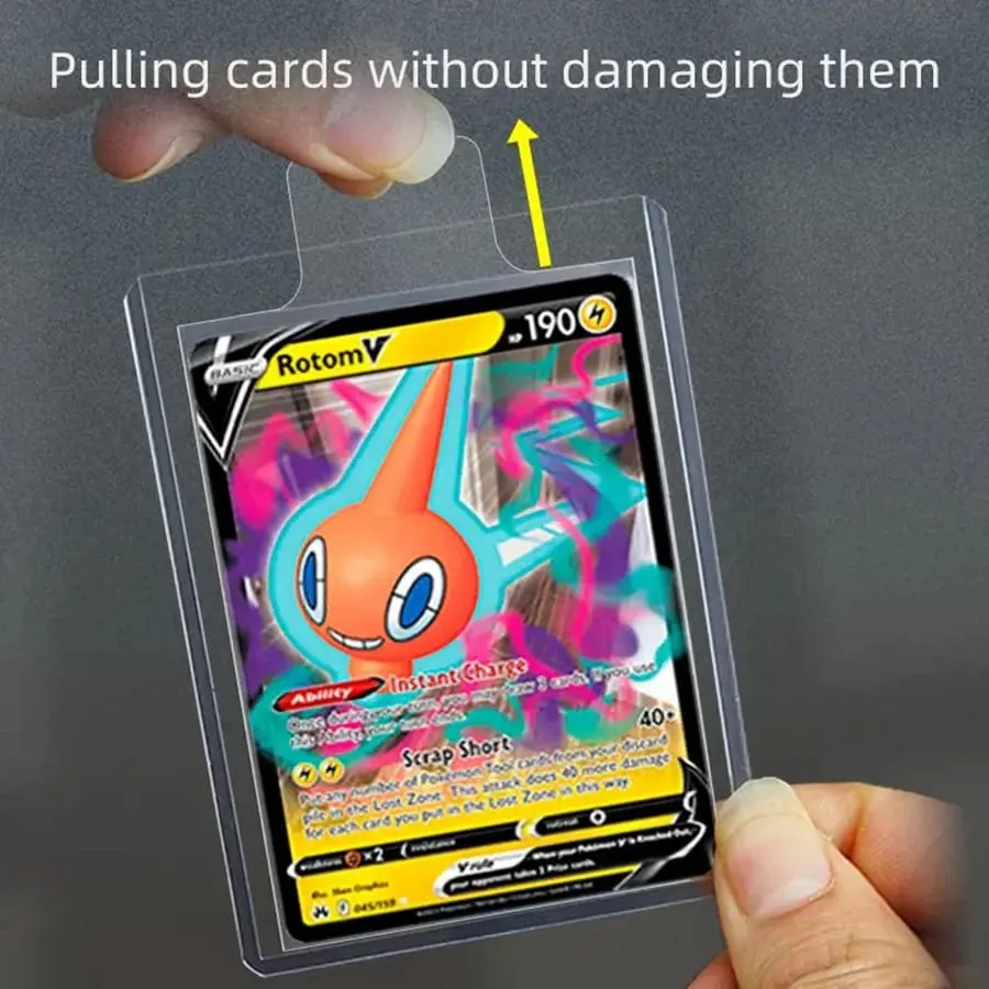 65*90mm 100db domború játékok kártyahüvelyek Pokemon kártyákhoz Átlátszó játékvédő kereskedő mappa toktartó gyerekjáték ajándék — image 2