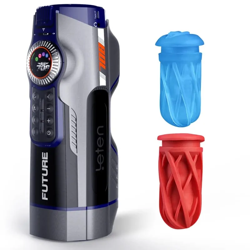 Leten 708-III Тихий вибратор с подогревом, стоны, зарядка через USB, автоматическая телескопическая мужская мастурбация, вагина, киска, секс-игрушки для мужчин