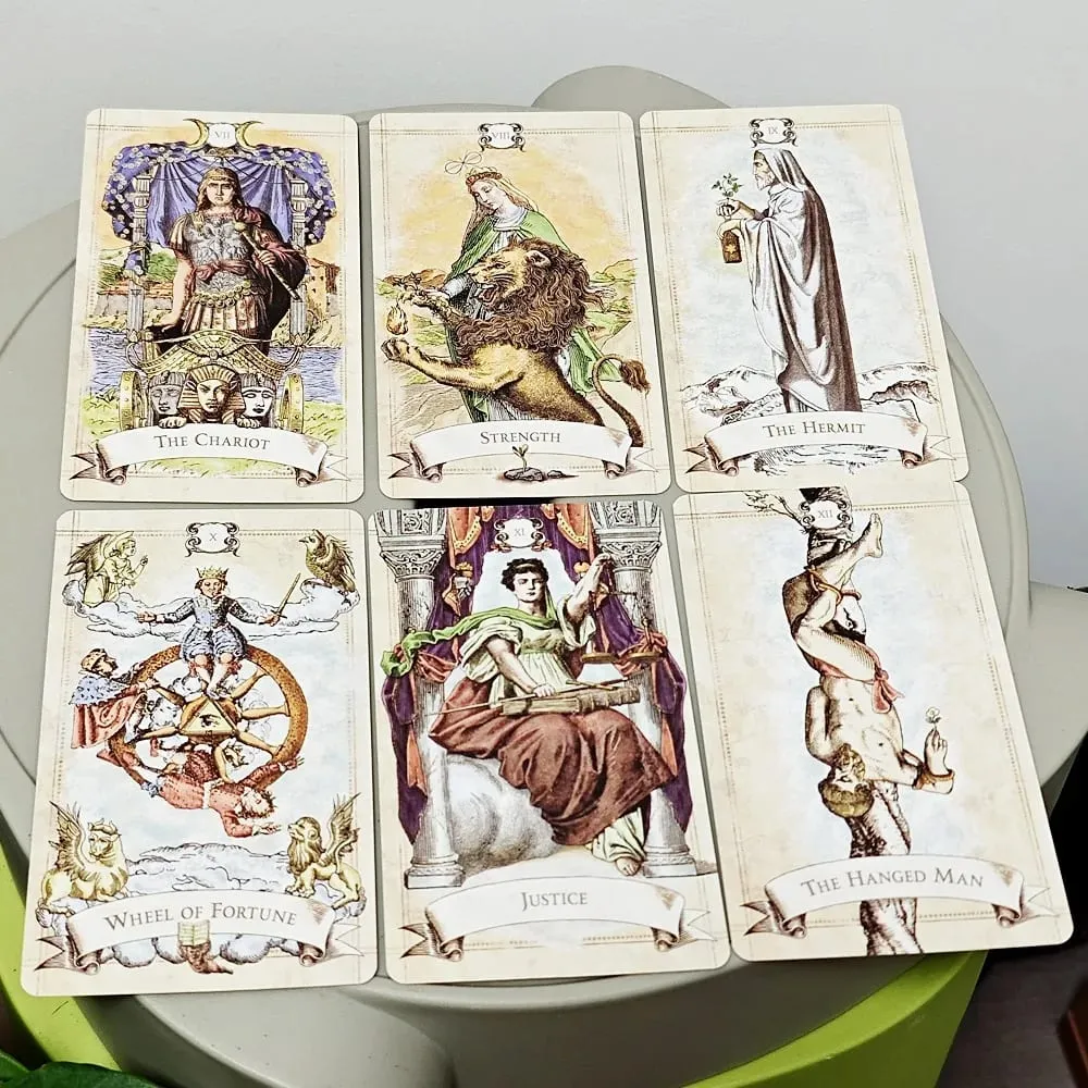 Dek Tarot Gaya Lama Timbul Dua Sisi 79 Buah Ilustrasi Antik Sorot Simbolisme Jelas Dikemas Dalam Kotak Kaku 12*7Cm — image 3