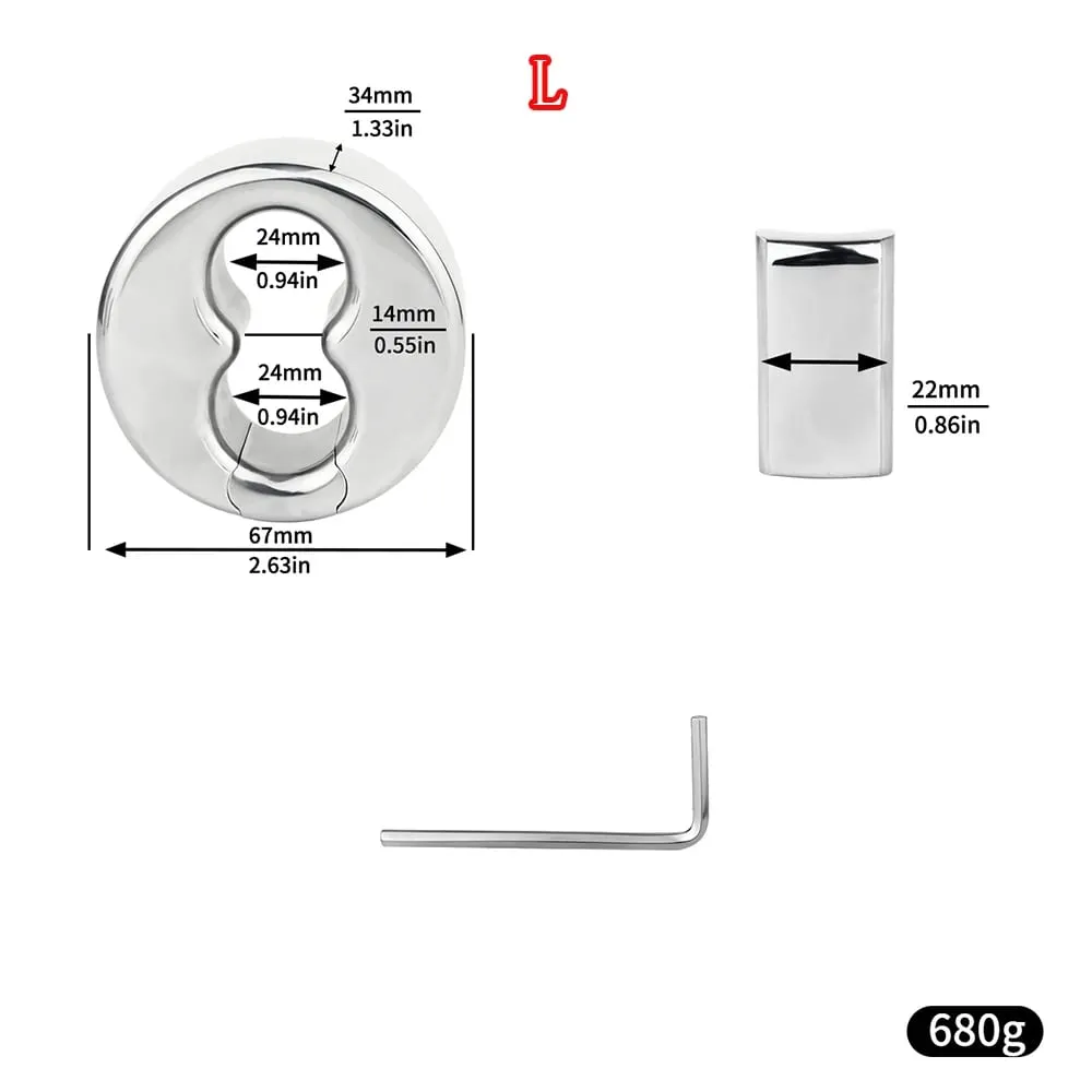 Screw Lock Metal Scrotum Pendant Ball Stretcher Testis Weight Cock Ring Penis Restraint Stainless Steel Sex Toys for Men 18 — image 4