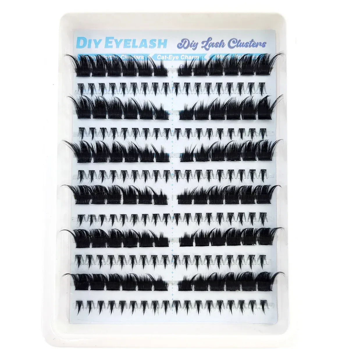 new dramatic diagonal fly eyelash cluster eyelash extension bottom eyelash artificial mink strip single eyelash cat eye — image 3