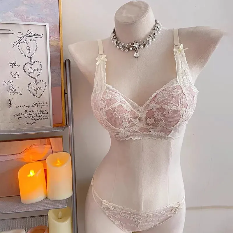 セクシーな BANERDANNI Halter Lace Bra Bow Padded Push Up Wireless Brassiere Soft Lingerie Small Bust Ladies Daily Casual Underwear — image 11