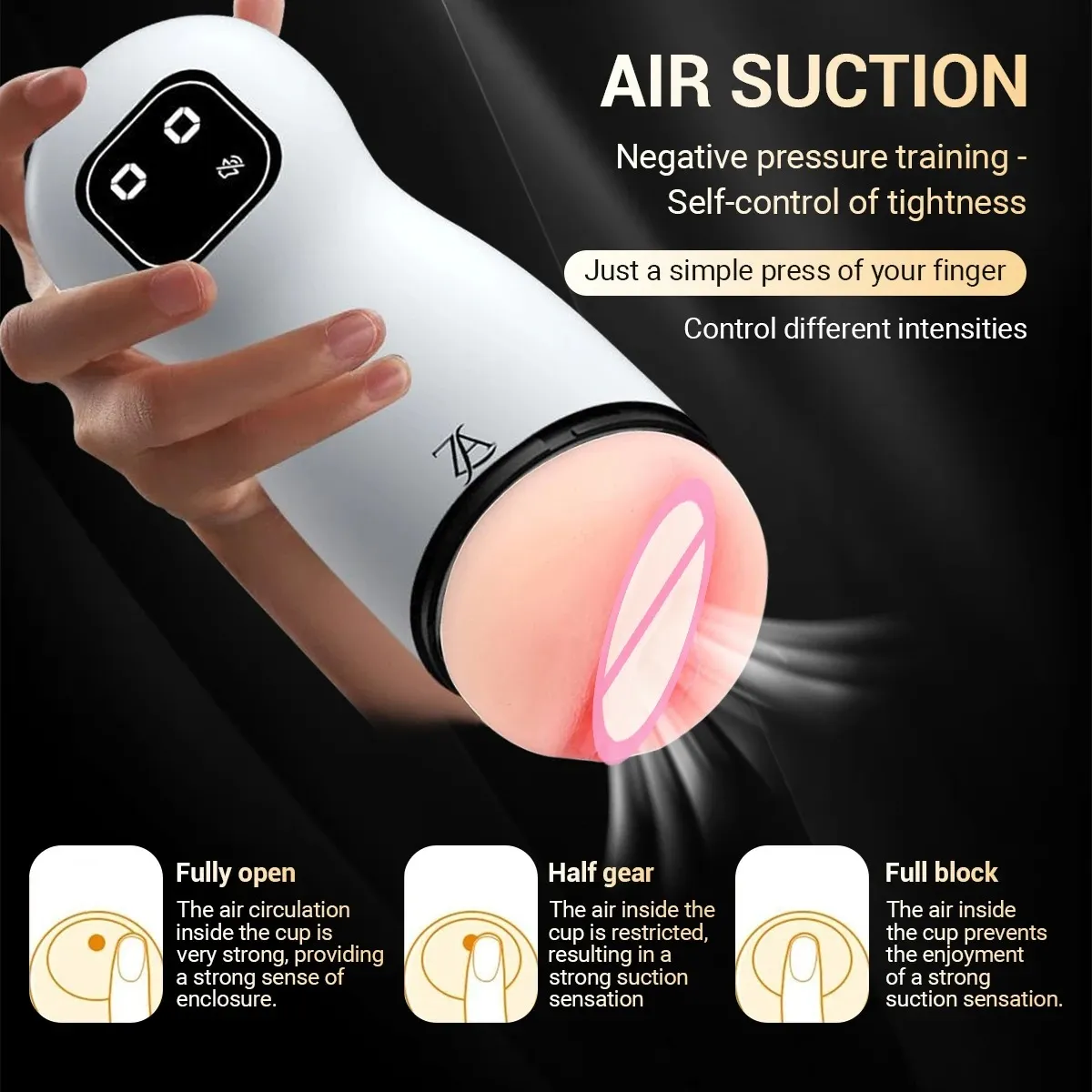 Male Masturbation Cup Sucking Blowjob Oral Stimulator for Men Artificial Vagina Pussy Massage Penis Trainer Sex Toys for Adult — image 2