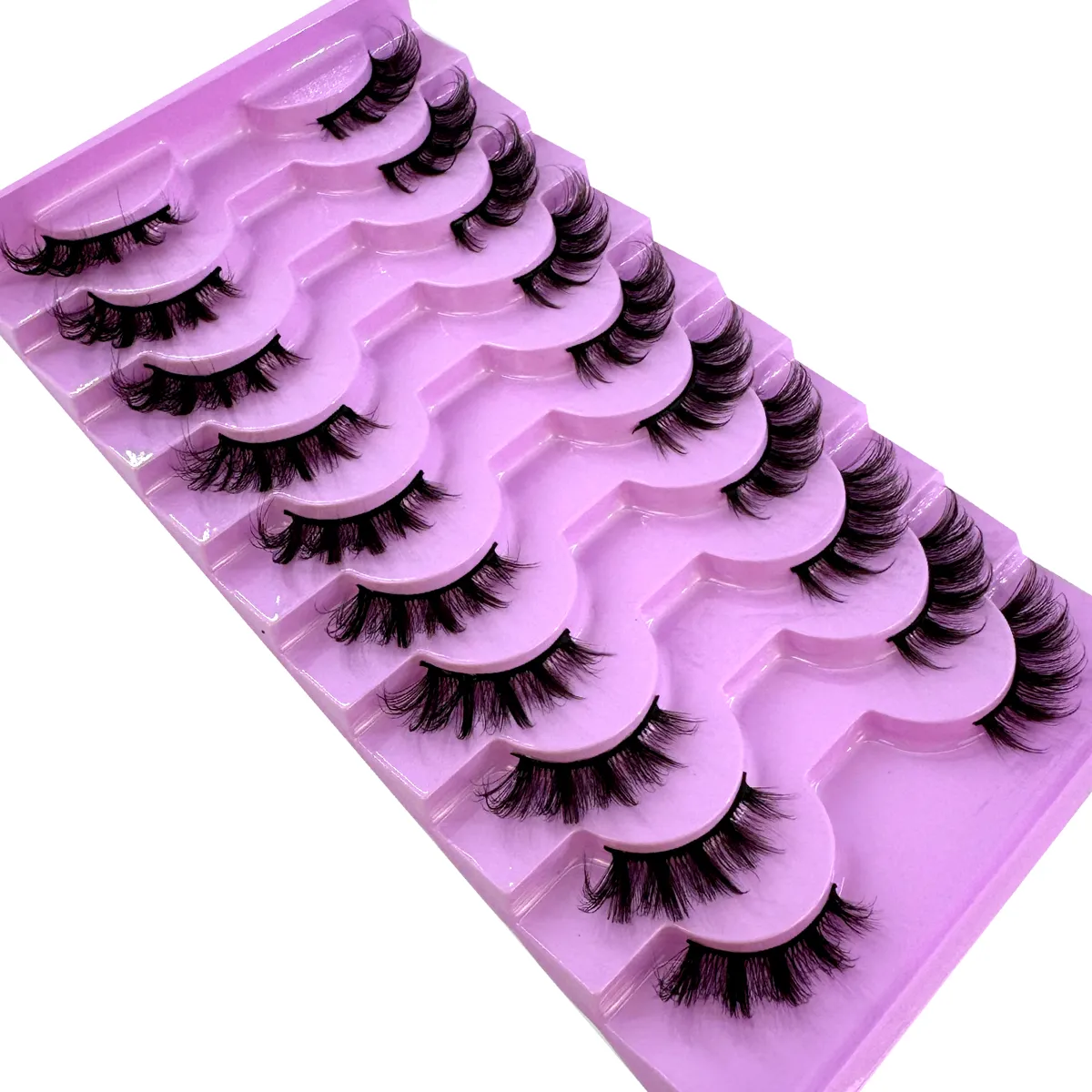 Half Lashes 10 Pairs Half Lashes Soft Natural Cat Eye Lashes Makeup Tool Fake Eyelashes Extension Fluffy Faux Cils — image 1