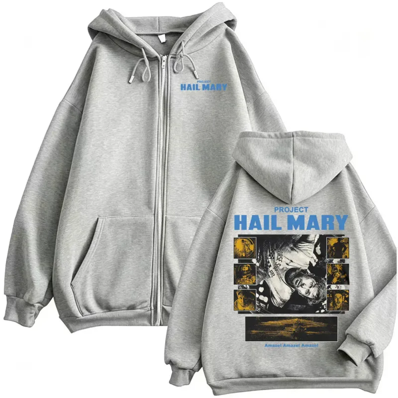 Project Hail Mary Zipper Hoodies Ryan Gosling 2026 Movie Classic Sweatshirt Jacket Coats Men Women Harajuku Gothic Zip Up Hoodie — image 6