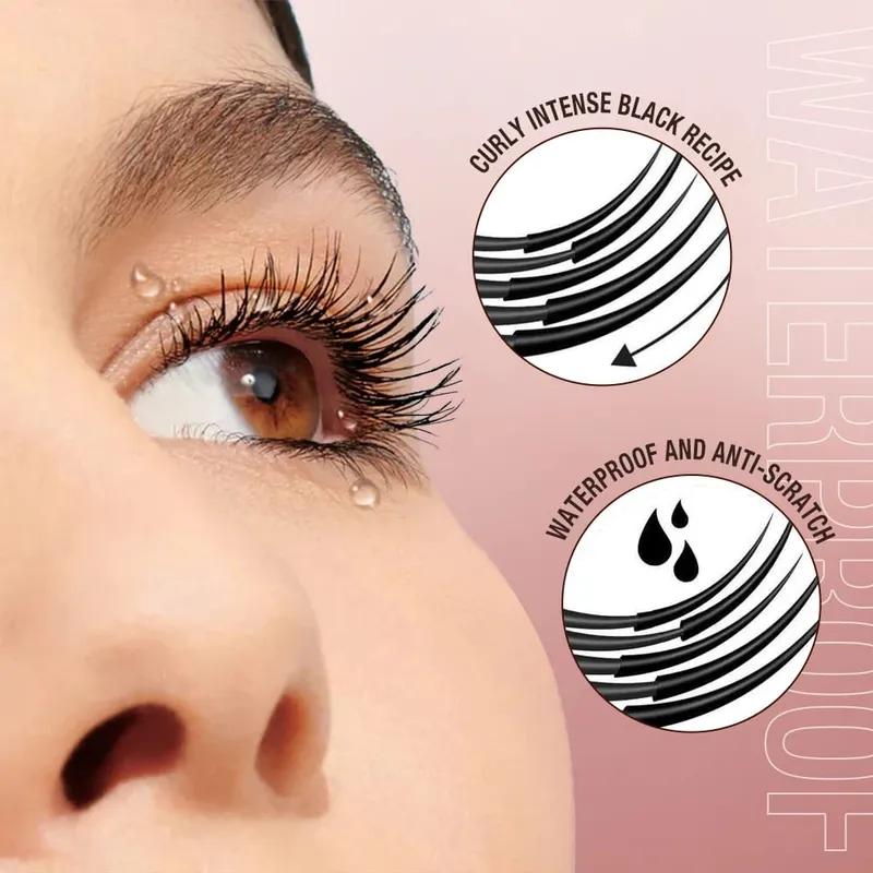 O.TWO.O-Kit de maquillaje 2 en 1, lápiz labial para cejas, delineador de ojos negro, máscara de fibra 4d, juego de maquillaje profesional completo, 6 uds.