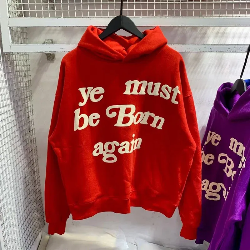 23FW Classic Foam Logo Ye Must Be Born Again Felpa con cappuccio Uomo Donna Migliore qualità Oversize Kanye West CPFM.XYZ Felpe Multicolor — image 12
