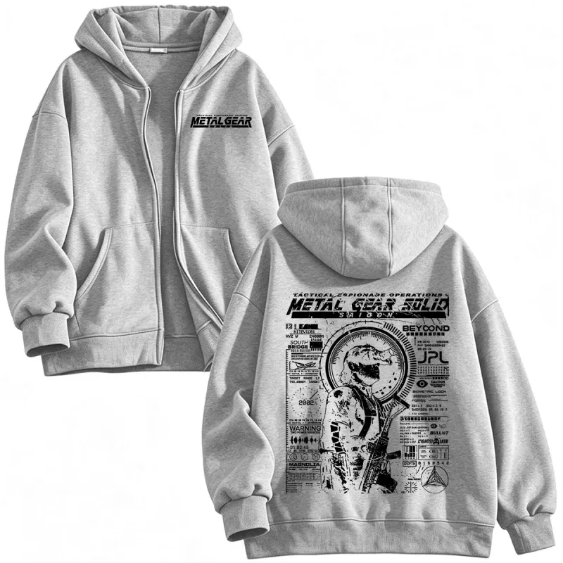 MSG1 Metal Gear Solid Snake Zipper Hoodies Men's Women Clothing Fashion Fleece Pullovers Zip Up Hooded Sweatshirts Jackets — image 7