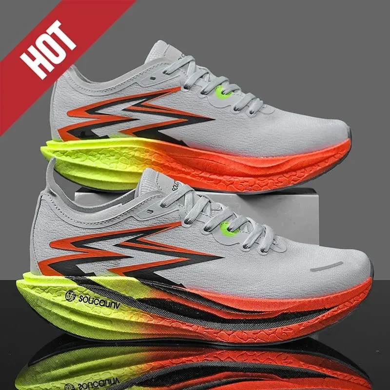 Men Women Carbon Plate Marathon Running Shoes Breathable Lightweight Non-Slip Racing Training Sports Athletic Sneakers Casual