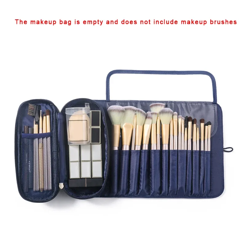 Make-up-Tasche für Damen, Kosmetikpinsel-Tasche, Reise-Organizer, Make-up-Pinsel, Faltwerkzeuge, Rolltaschen, wasserdichter Nylon-Make-up-Koffer — image 8