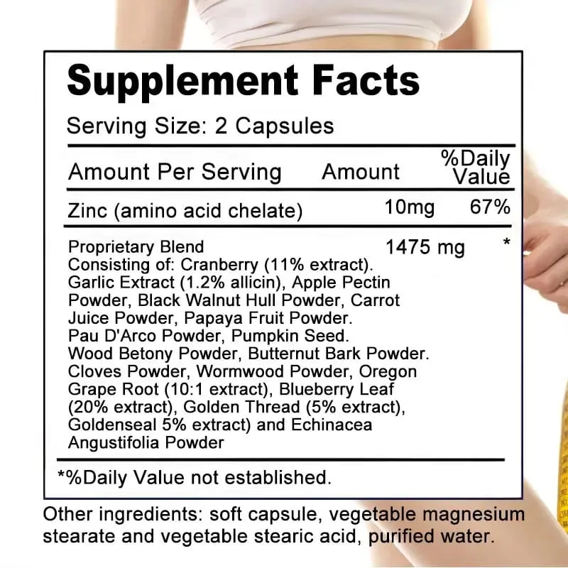 Super Parasite Removal Detoxification Complex 1475 Mg Quickly Eliminates Parasites Intestinal Health Relieves Indigestion — image 6
