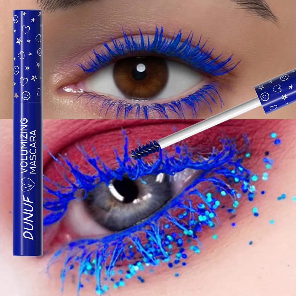 Colorful Eyelash Mascara 5D Silk Fiber Volume Curling Lengthening EyeLashes Extension Purple Blue White Waterproof Eye Makeup — image 3