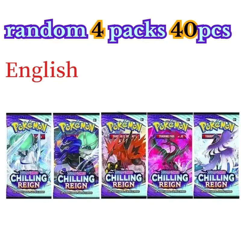 zábava 40 kusů Pokemon Card Pack 4 sady Sun Moon Violet 151 Angličtina Sběratelské karty Sběratelské hračky Halloween Dárek Fantasy Sci-Fi — image 31