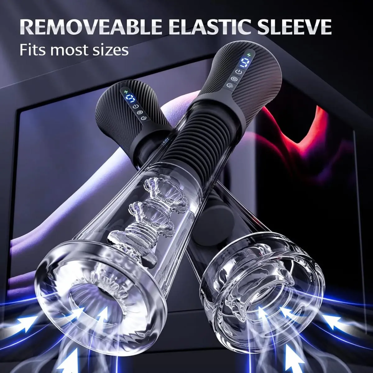 Male Masturbator Penis Pump Enlarger Transparent Visual Male Sex Toys for Men APP Control Vibrating Vacuum Suction Glans Trainer — image 3