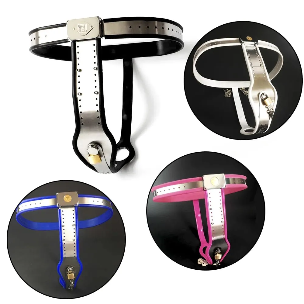 Female Stainless Steel Chastity Belt BDSM Bondage Adjustable Chastity Underwear Sex Toys for Woman Lockable Device Adult Product — image 2