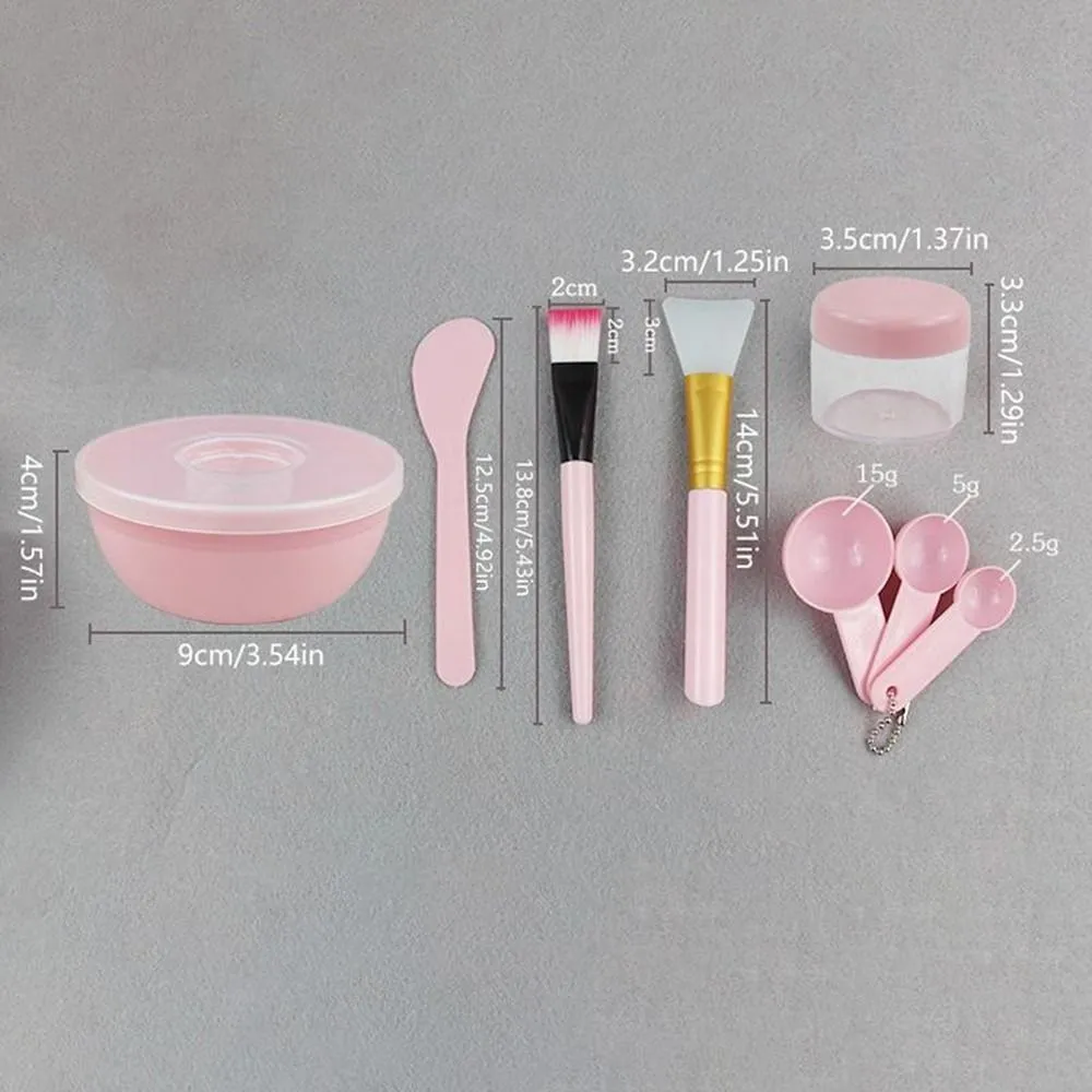 Máscara facial tigela de mistura conjunto diy ferramenta de mistura máscara com máscara de silicone tigela pincéis de maquiagem espátula beleza cuidados com a pele beleza saúde