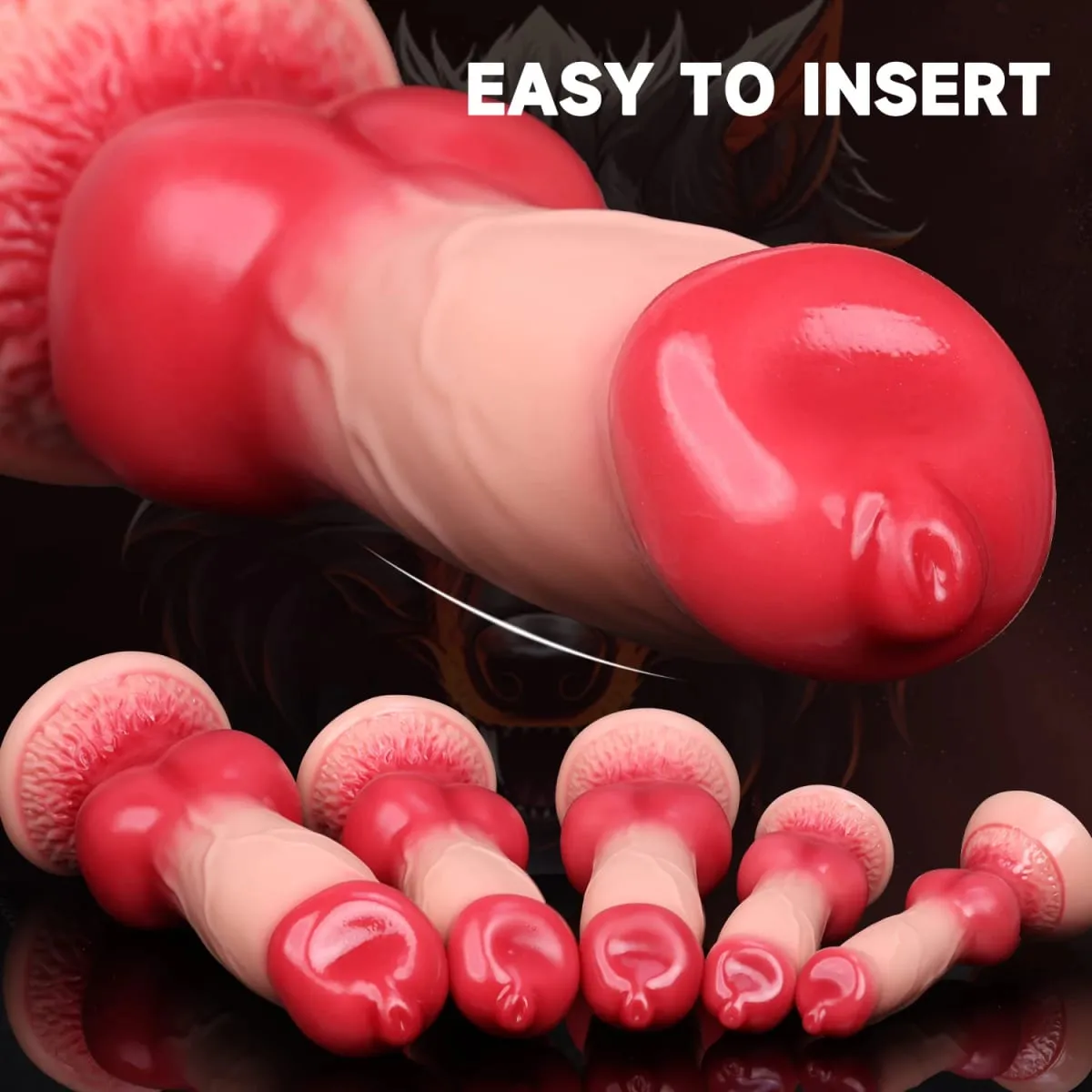 Vibrador realista enorme com nó de cachorro para mulheres, brinquedos sexuais adultos, pênis de animal, plugue anal, ventosa de próstata, brinquedos adultos eróticos para mulheres — image 4
