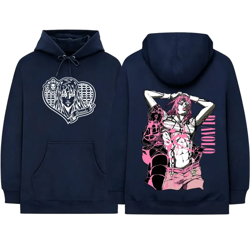 Anime Jojo Bizarre Adventure King Crimson Diavolo Hoodies Men's Women Clothing Fashion Oversized Hooded Sweatshirts Pullovers — image 10