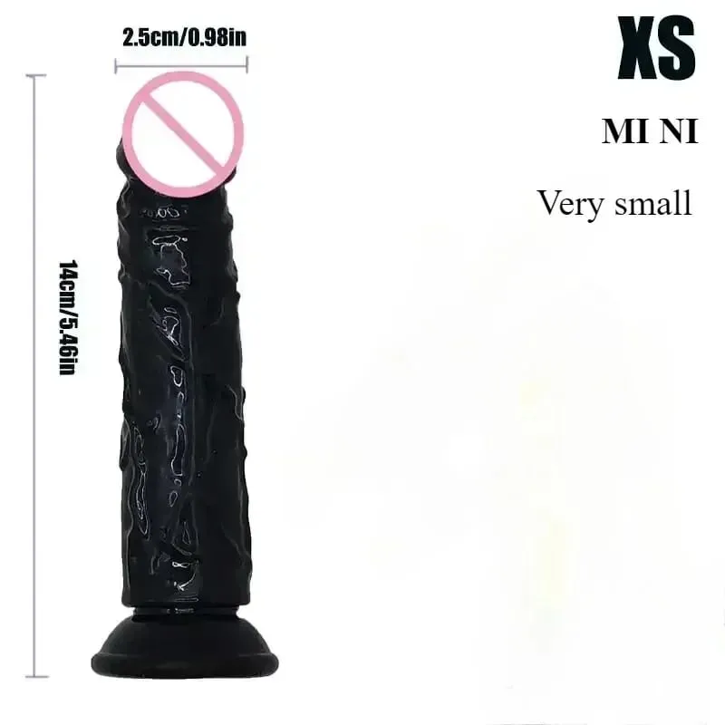 Dildo Hitam Realistis Murah 6 Ukuran Cangkir Isap Penis Penyumbat Pantat Kontol Panjang G Spot Anal Vagina Masturbasi Mainan Seks Dewasa untuk Wanita — image 9