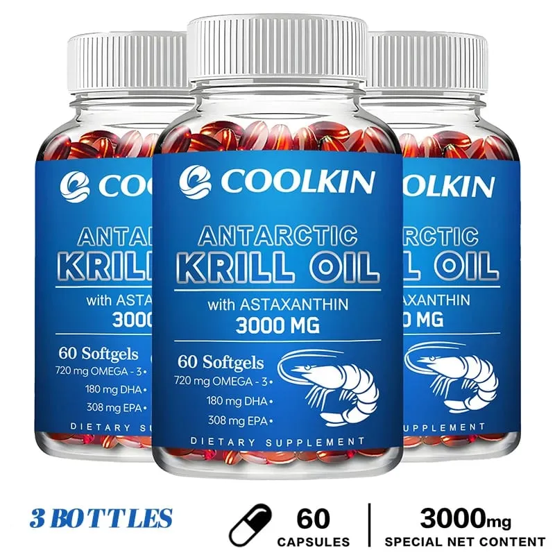 Antarctic Krill Oil 3000mg - Omega-3 EPA DHA Natural Astaxanthin Maximum Strength for Heart & Joint Health — image 11