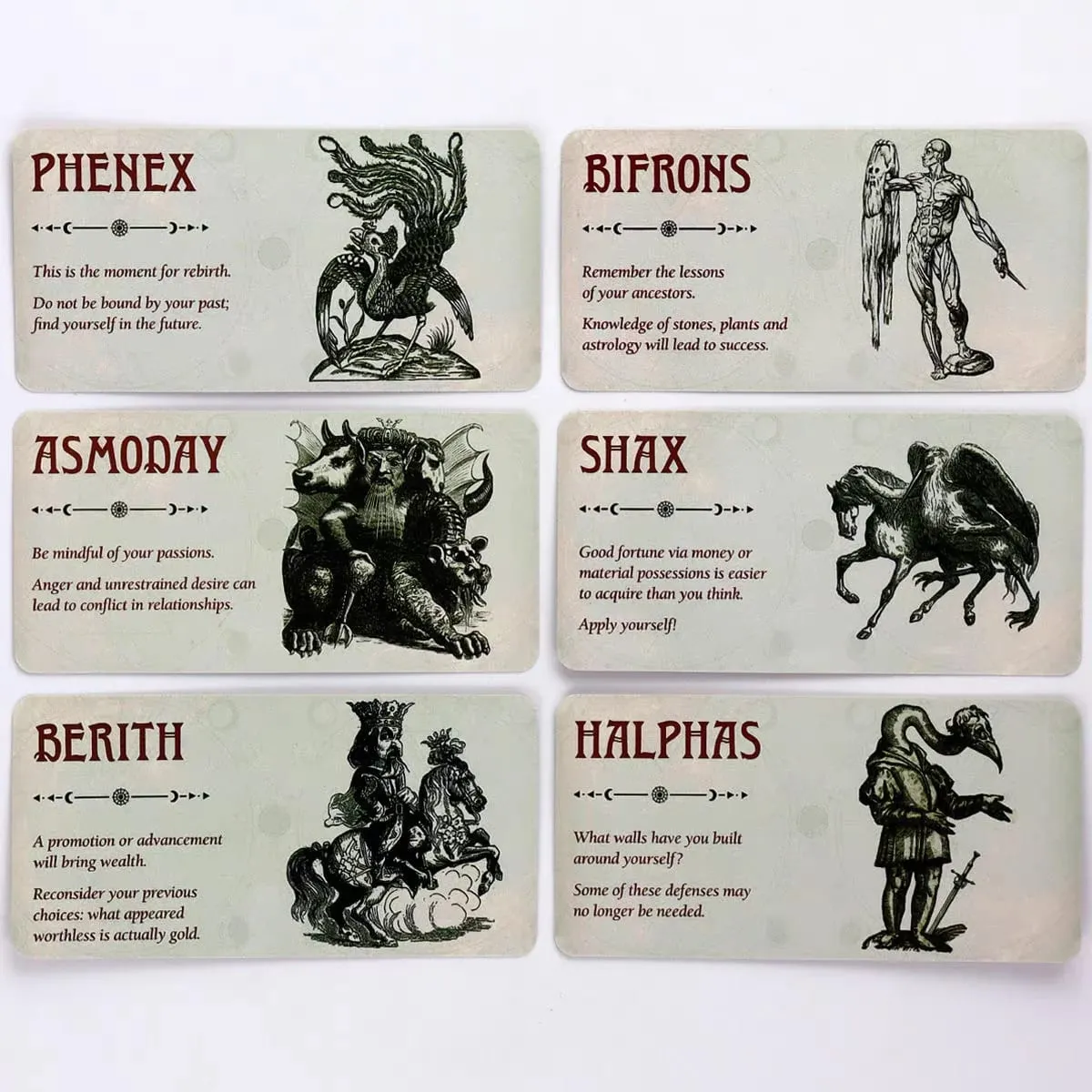 Demon of the Day Oracle Cards 40 PCS Goetic Demons Vintage Divination Fortune Telling Dark Gothic Tarot Deck Gift — image 4