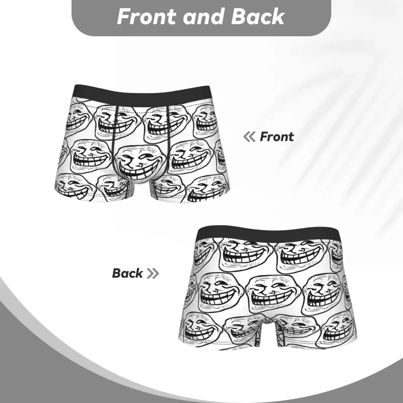 Rage Comic Trollfac Trunk Funny Anime Pouch Ondergoed Hot Koop Patroon Boxer Korte Comfortabele Heren Onderbroek Plus Size