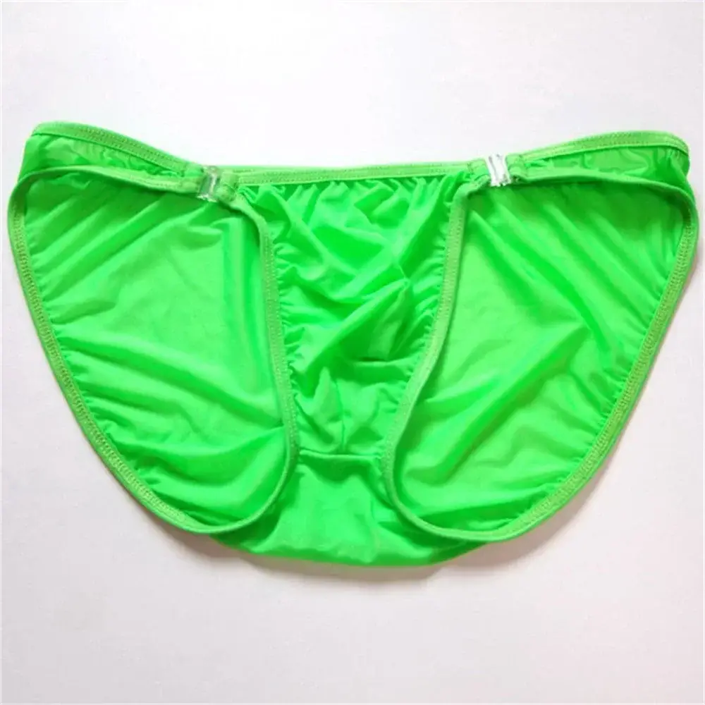 Nam Quyến Rũ U Lồi Nylon Quần Đùi Khóa Có Thể Tháo Rời Eo Thấp Băng Lụa Quần Lót Thoải Mái Lụa Sữa Liền Mạch Quần Lót Mỏng — image 10