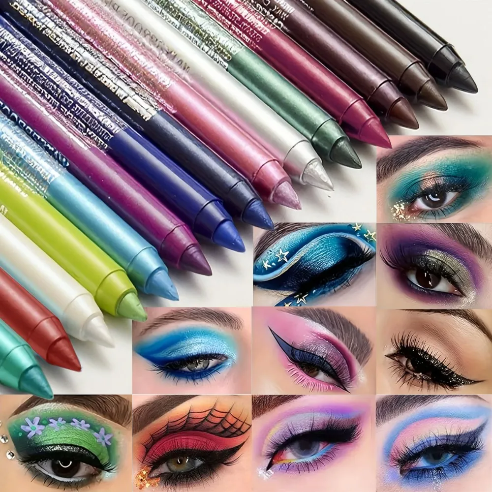 17 สี Pearlescent ดินสออายไลเนอร์สีสันสดใสกันน้ำ Long-Lasting Matte Smooth สวมใส่อายแชโดว์อายไลเนอร์ปากกาแต่งหน้า — image 2