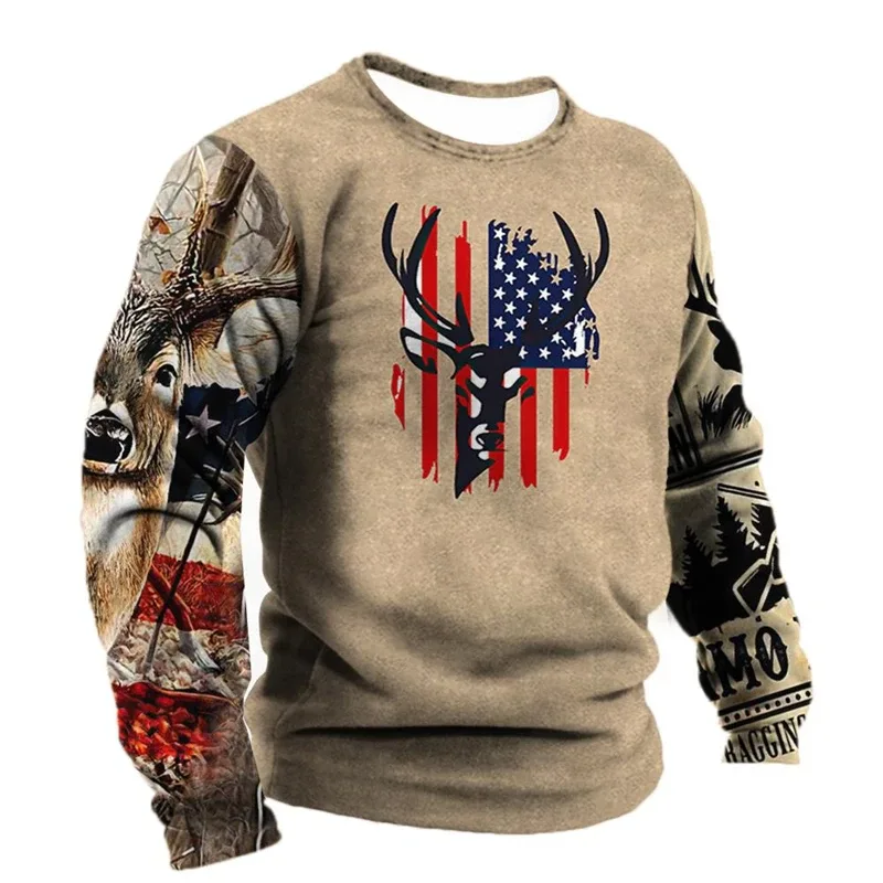 Vintage Ethnic Style Graphic Sweatshirts Spring Autumn Fashion Casual Long Sleeve 3D Printed Tops Loose Streetwear Mens Clothing — image 8