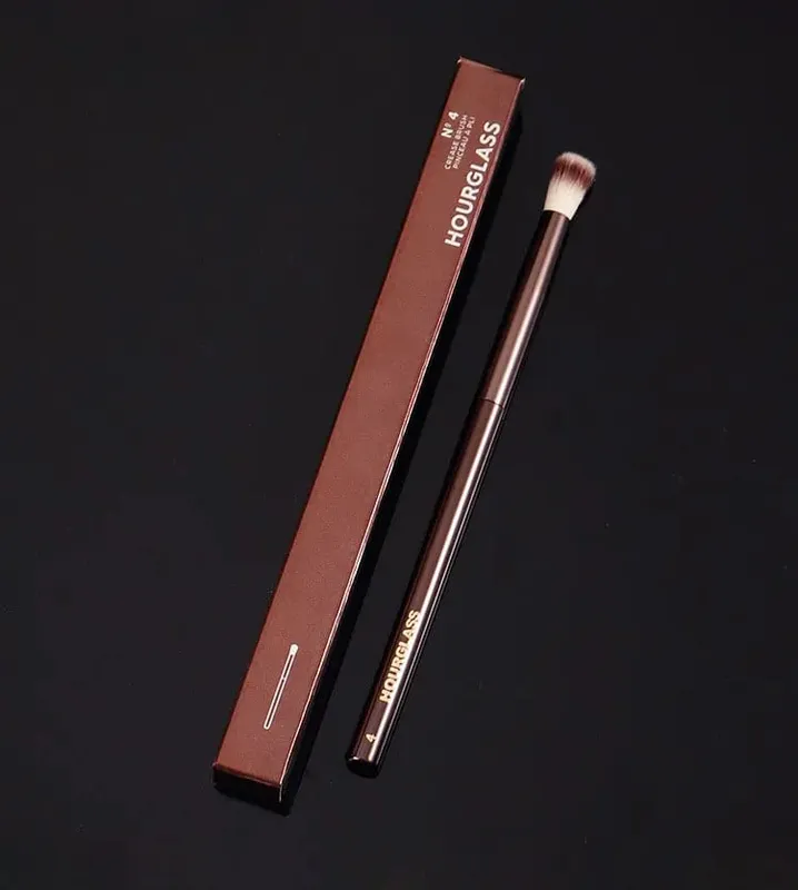 1 piece #4 Crease Makeup brushes Eye shadow Make up brush Highlighter exquisite Professional Cosmetic tool metal handle with box — image 1