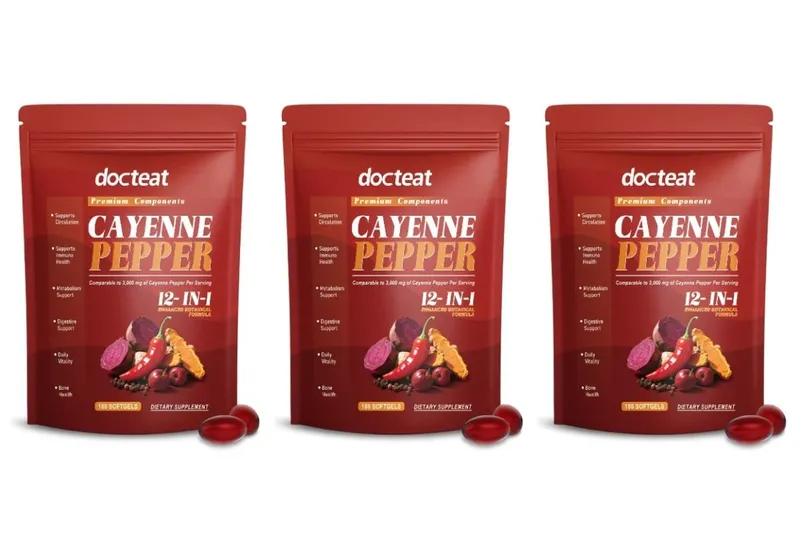 Cayenne Pepper Softgels with Chili Pepper Seed Oil Berberine and Vitamin E Support Normal Digestive Etabolism & Immune Health — image 9