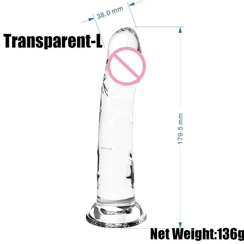 Realistic Small Silicone Jelly Dildo for Women with Suction Cup Strapon Compatible Anal Plug Adult Sex Toy for Women