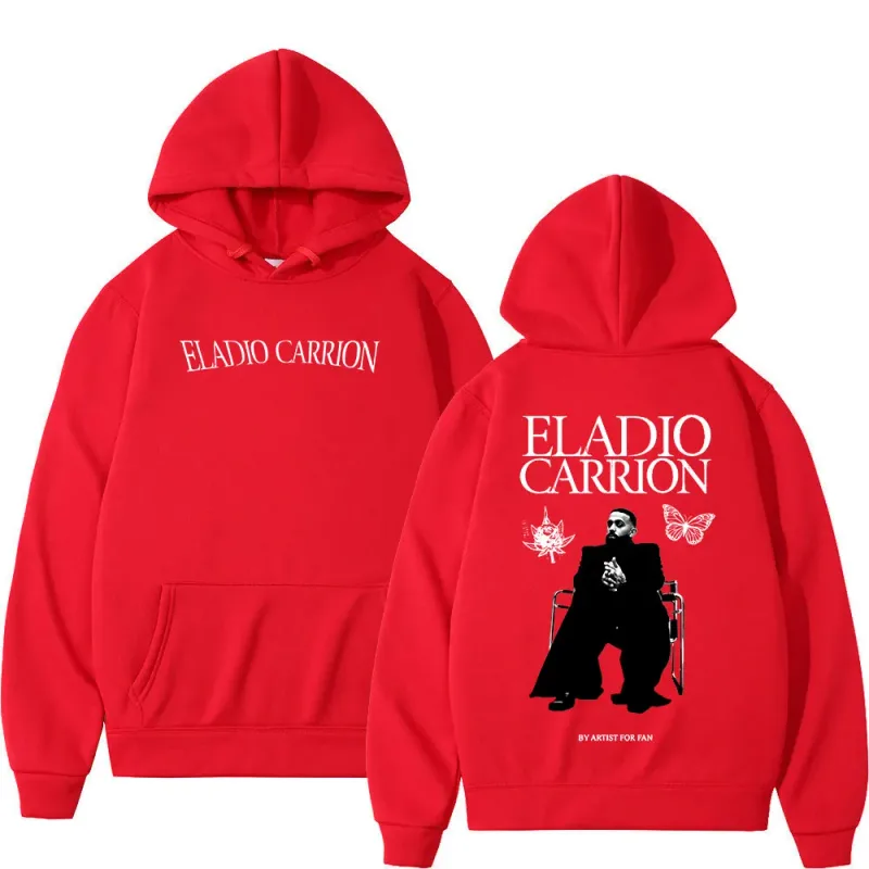 Rapper Eladio Carrion Hoodies Men's Women Clothing Fashion Oversized Pullovers Fleece Long Sleeve Hooded Sweatshirts Streetwear — image 10