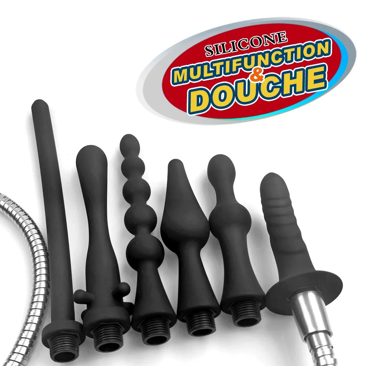 1ชิ้นซิลิโคนก้นล้างplug-inห้องอาบน้ำฝักบัวสวนทวารหนักdilatorsทำความสะอาดห้องน้ำผู้ใหญ่เซ็กส์ทอยBDSMทาสสุขภาพทางเพศ — image 2