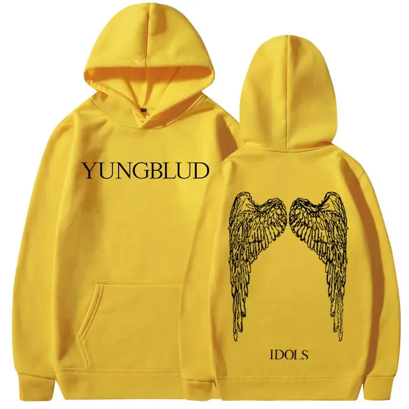 Yungblud IDOLS Wings Album Tour 2025 Hoodies Men Women Vintage Fashion Hooded Sweatshirts Hip Hop Oversized Pullovers Streetwear