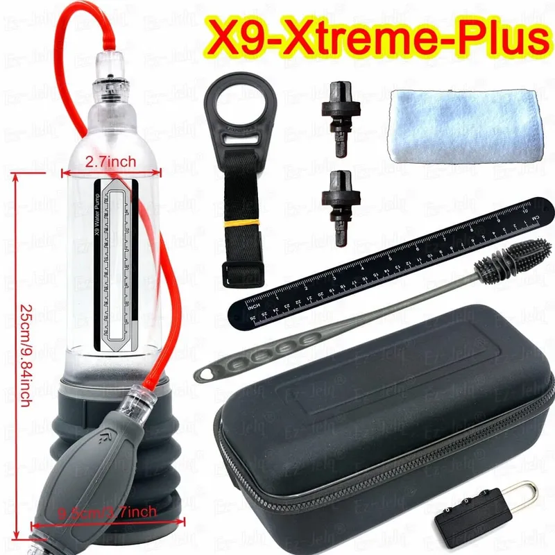 X5 X7 X9 Male Enlargement Penis Extender Stretcher Edge System Sex Toys for Men Penile Pump Enhancer Strap Kit Male Masturbator