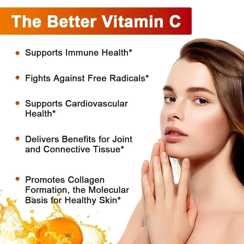 Vitamine C liposomale 1500 mg vitamine C à haute absorption système immunitaire et collagène supplément d'acide ascorbique liposoluble haute puissance — image 5