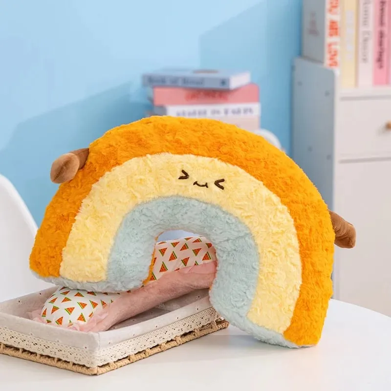 Χαριτωμένο καρτούν Rainbow Cloud Μαξιλάρι Kawaii Γεμισμένο Μαξιλάρι Μαλακό Γέμισμα οικιακού γραφείου Αυτοκινήτου Μαξιλάρι ύπνου Πλάτη Καλά δώρα — image 7