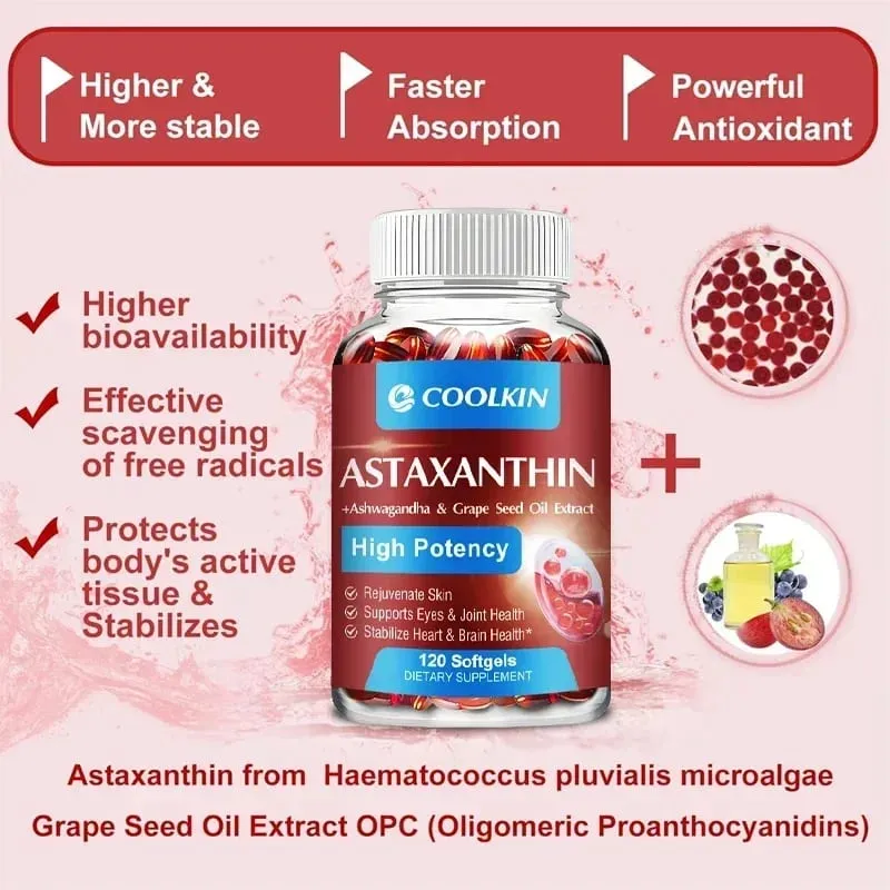 Astaxanthine - Bevordert de cardiovasculaire gezondheid Versnelt het metabolisme Ondersteunt de gezondheid van ooggewrichten en huid — image 6