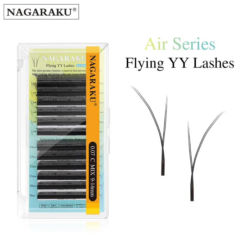 Volare YY Fox Eye Lashes Estensioni delle ciglia a forma di Y Morbidi naturali ventagli di volume preconfezionati Fascio di ciglia Trucco