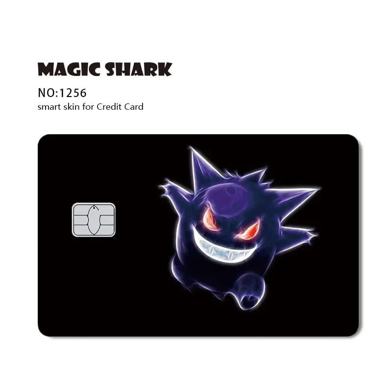 Maigc Shark Cute Pokemons Mewtwo Eevee Pikachu Gengar Sticker Film Cover for Debit Credit Card No Fade — image 17