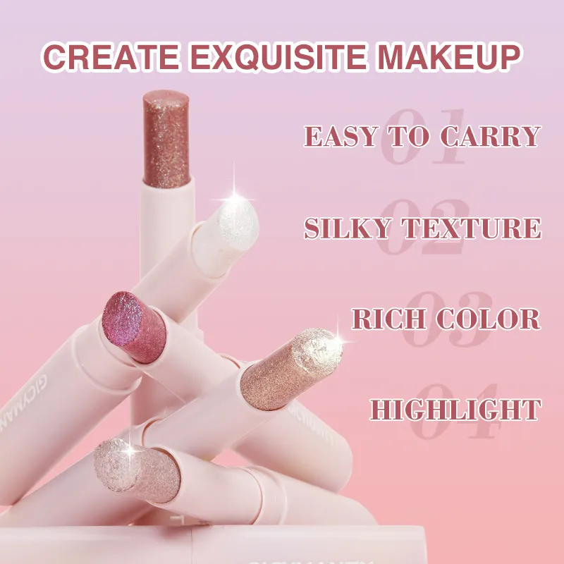Shimmer Eyeshadow Stick Quick-Dry Film Locking Light Non-Fading Sparkle Eye Shadow Face Body Lip Highlighter — image 7