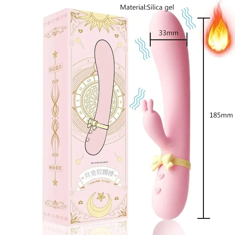 penggetar untuk mainan seks wanita Silikon Arnab Vibrator USB Rechargeable Waterproof G-Spot Stimulating Clitoral Stimulator UYO
