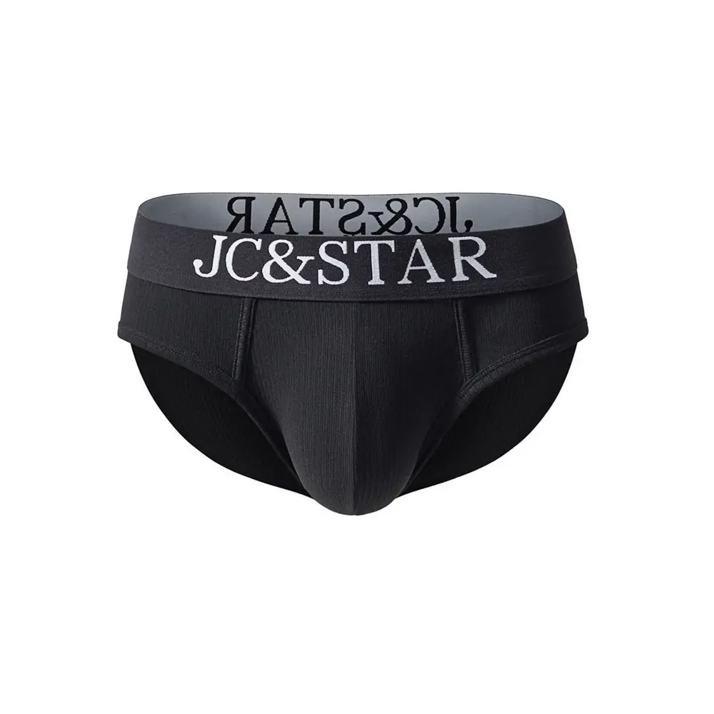 Slip intimo da uomo sexy dal design atletico dal taglio alto Mutande da uomo in cotone a costine Comfort sportivo Slip bikini da uomo Slip tanga — image 12