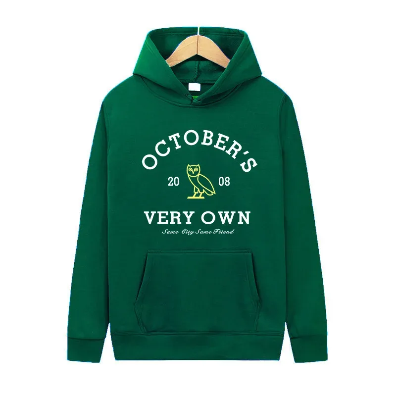 October's Very Own Owl Print Hoodie Unisex Men Women Casual Pullover Long Sleeve Streetwear Fleece Hooded Sweatshirt With Pocket — image 11