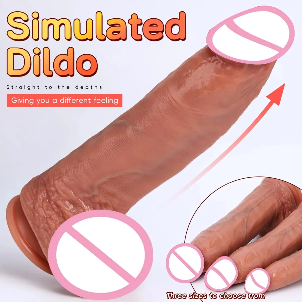 3 storlekar Realistisk XXL Tjock Penis Mjuk Silikon Dildo Man Könsorgan Vaginal Onani Sugkopp Dick Kvinna Analsexleksaker 18 — image 2