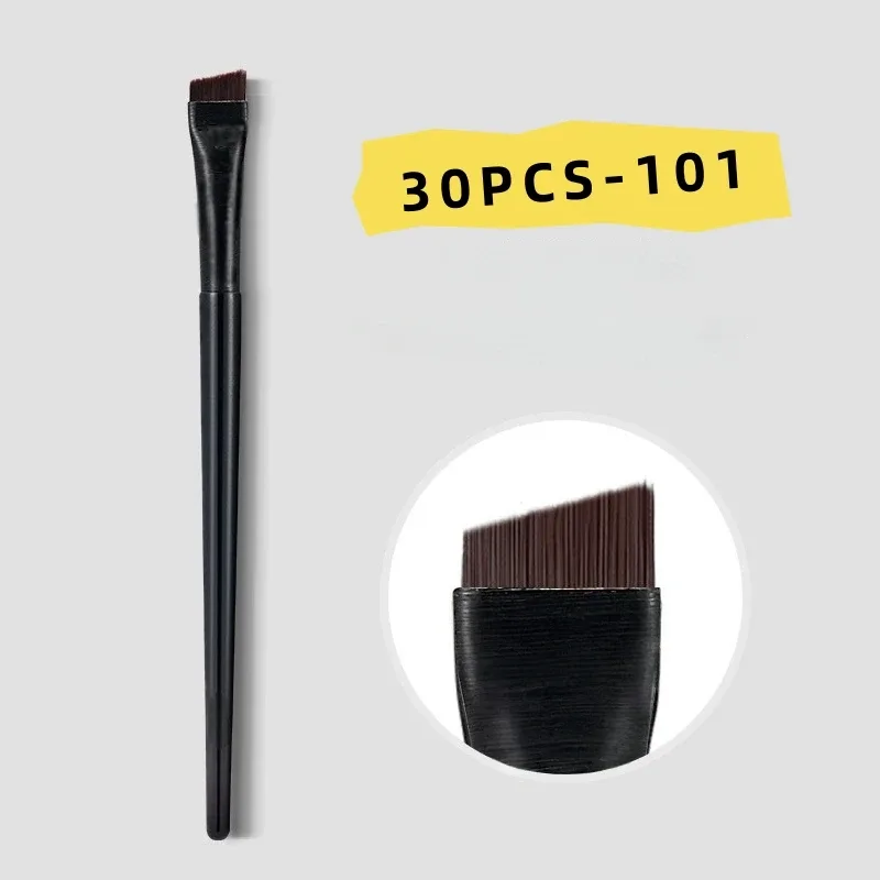 3/6/9/15/30PCS Ultra Thin Blade Eyeliner Brush Set Fine Angle Flat Eyebrow Brush Under The Eyes Flat Head Precise Detail Brushes — image 12